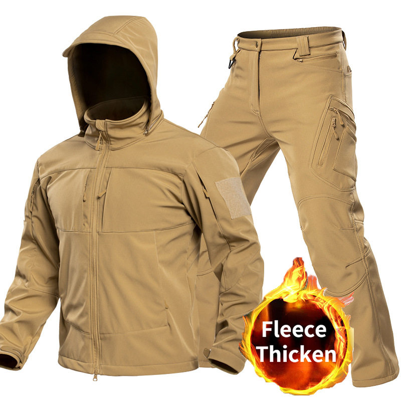 Outdoor Adventurer - Męski taktyczny komplet softshellowy na zewnątrz