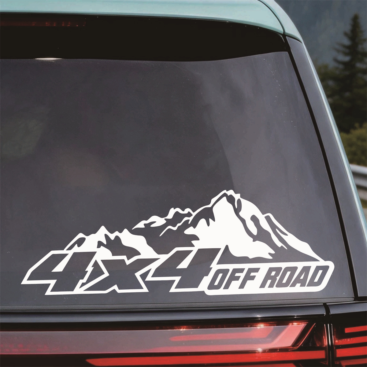 Outdoor Adventure Jeep - Naklejka winylowa 4X4 Off-Road Mountain do
