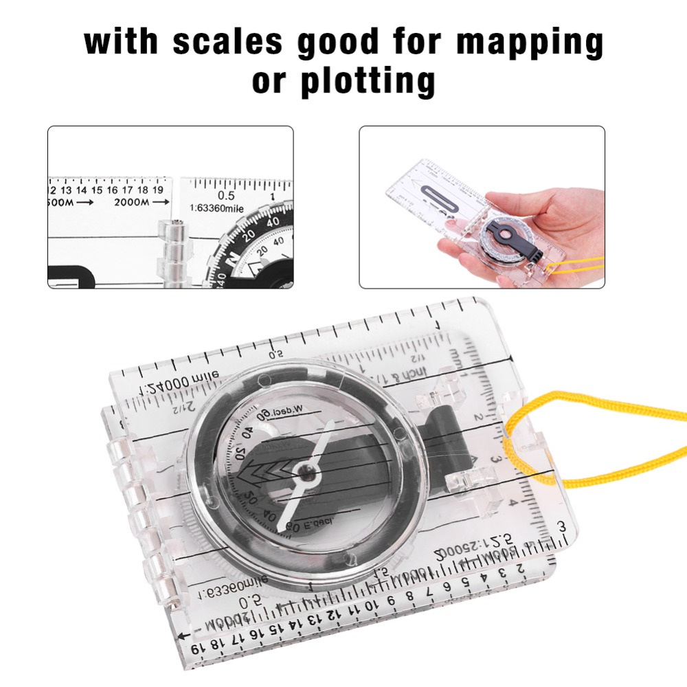 Map Compass Orienteering - Wytrzymały, lekki kompas do orientacyjnego biegu
