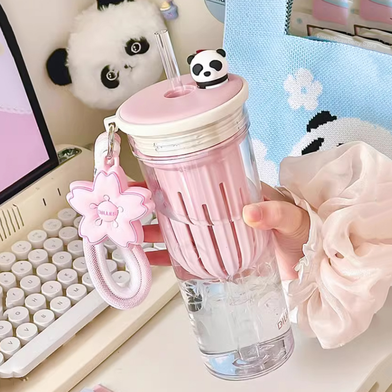 Water Filter Straw - 650ml Butelka na wodę Kawaii z
