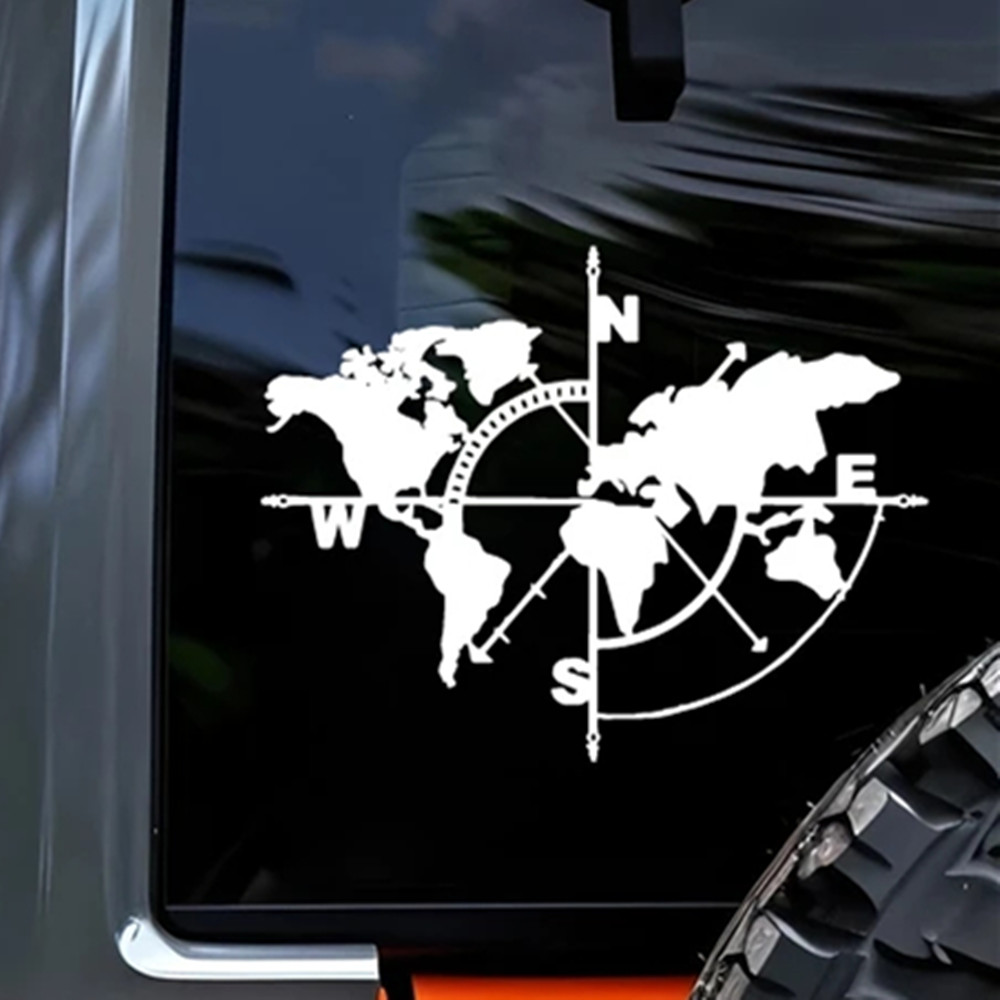 Naklejka winylowa z mapą świat – Outdoor Adventure Jeep recenzja i cena