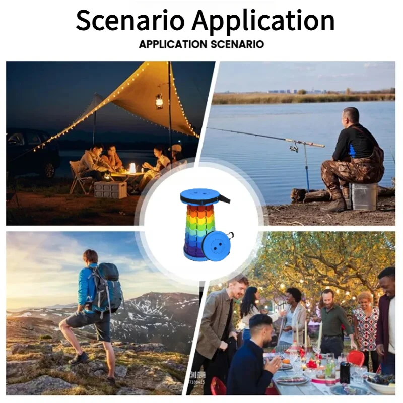 Tęczowy teleskopowy stołek kem – Outdoor Adventures recenzja i cena