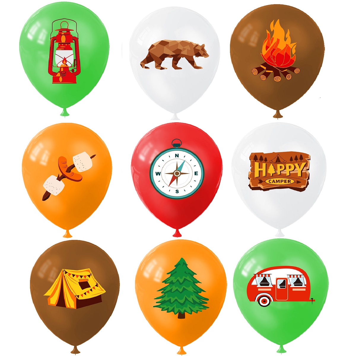 9 szt. Wesołego balonu kemping – Outdoor Adventure Birthday Party recenzja i cena